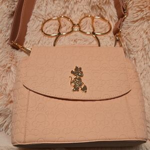 Disney Loungefly Blush Pink Shoulder Bag with Gold Details